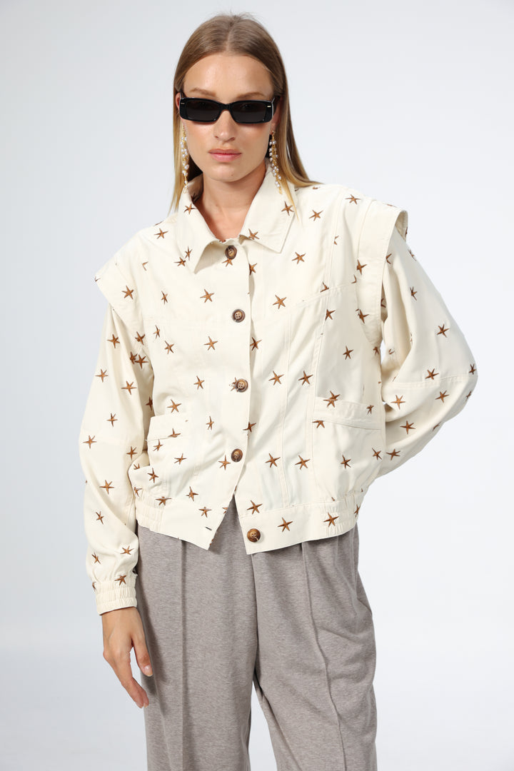 Puzzle Cream Stars Jacket