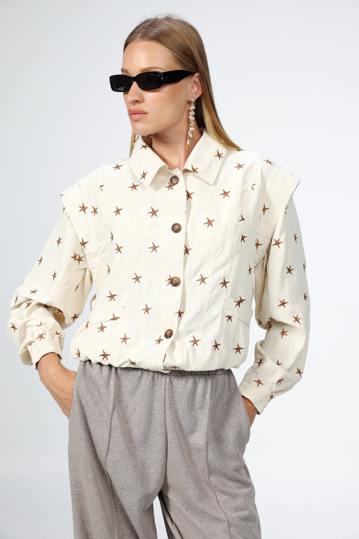 Puzzle Cream Stars Jacket