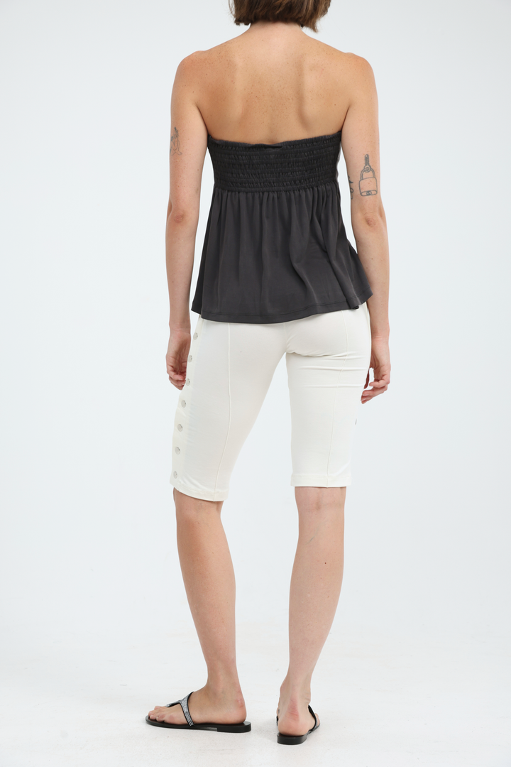 Snaps Cream Leggings