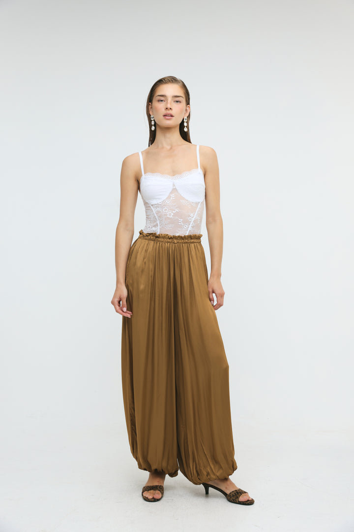 Gloss Brown Balloon Bottoms