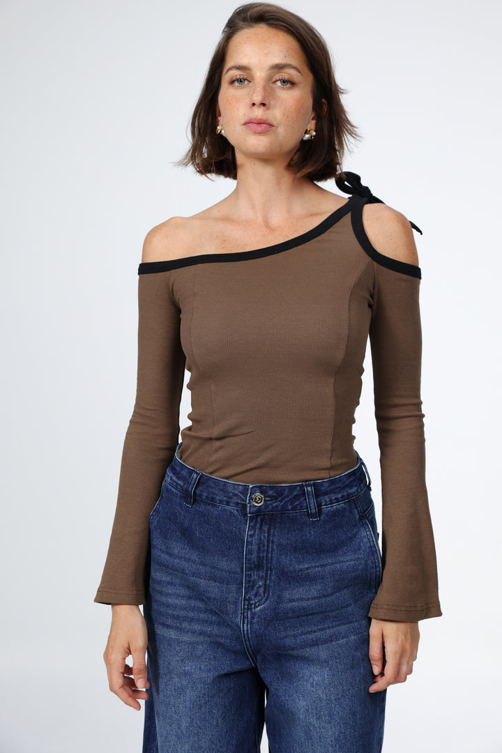 Tied Brown Shirt