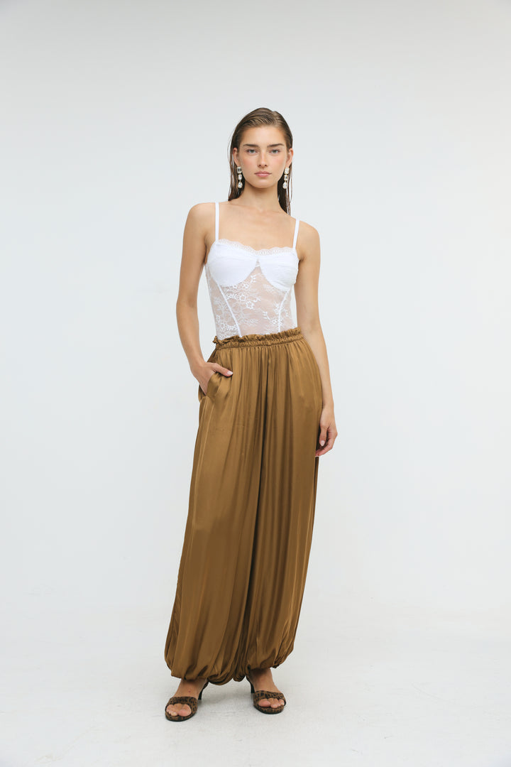 Gloss Brown Balloon Bottoms