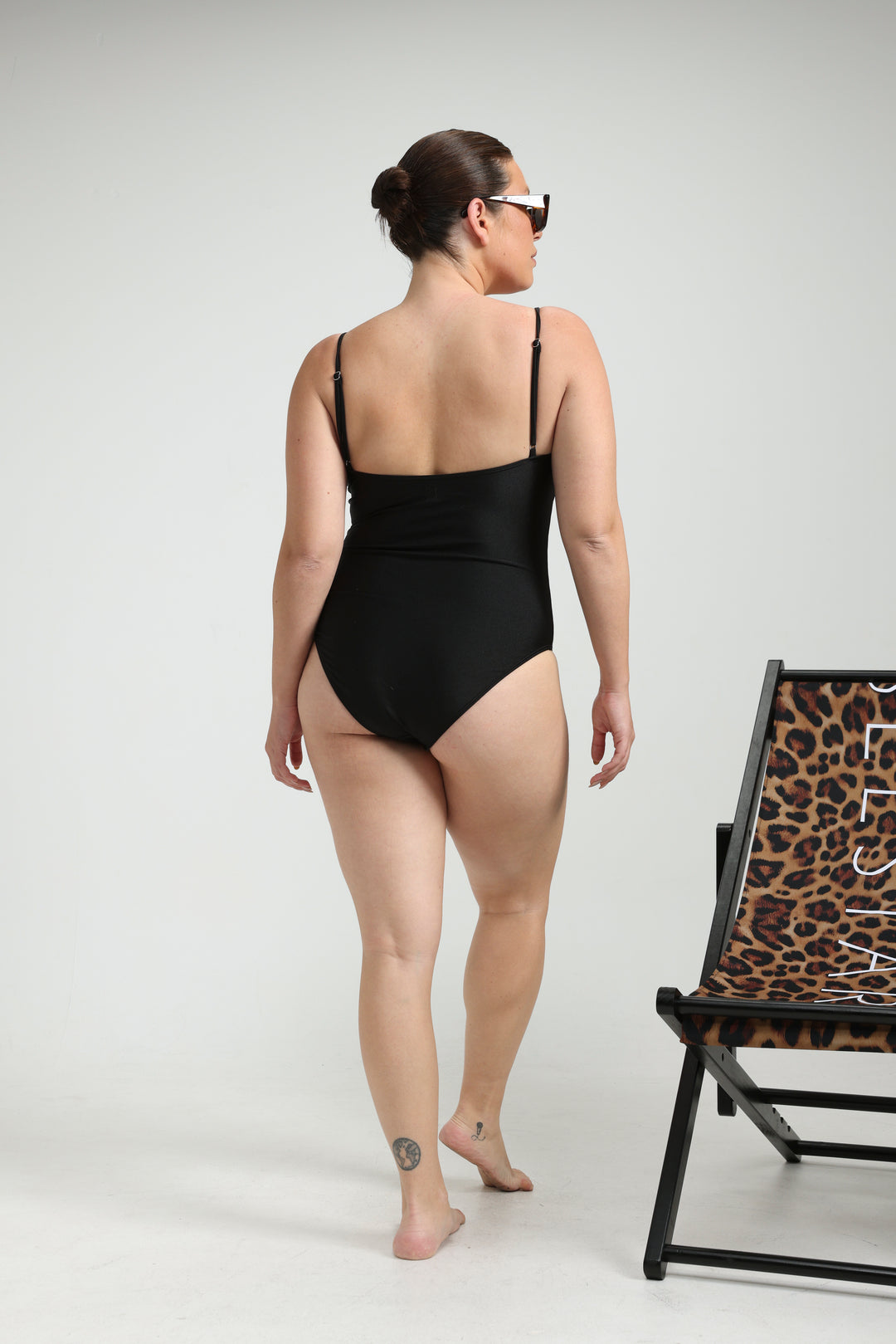 Expressionism Teal Swimsuit