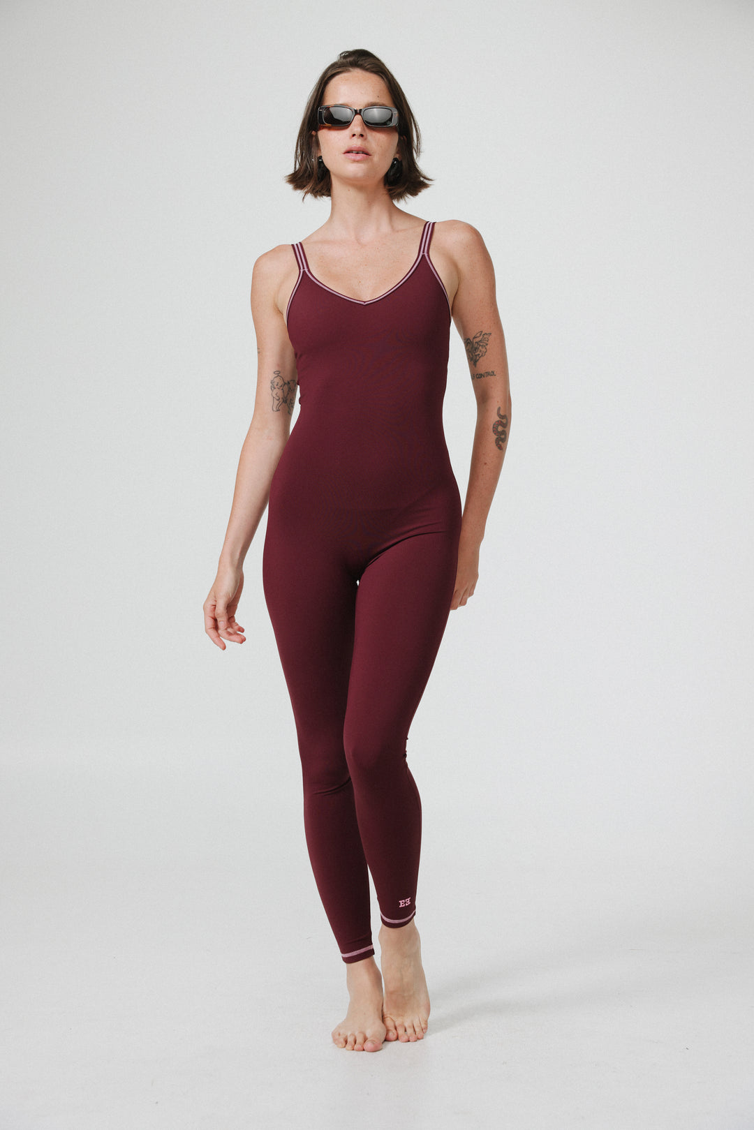 Arad Long Wine Jumpsuit