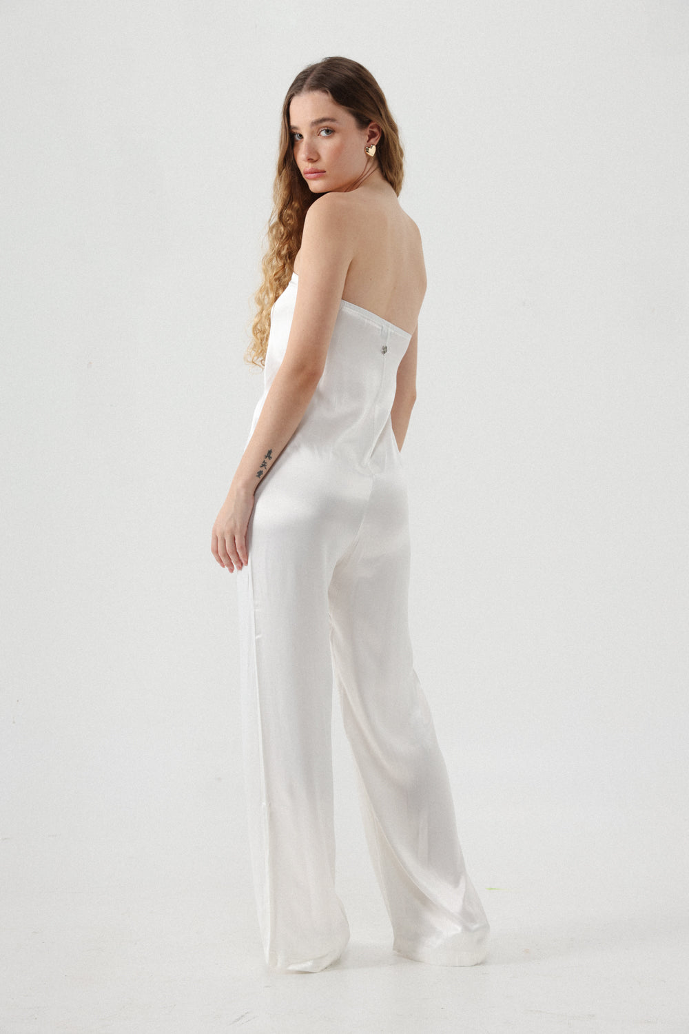 Fantasy White Viscose Jumpsuit