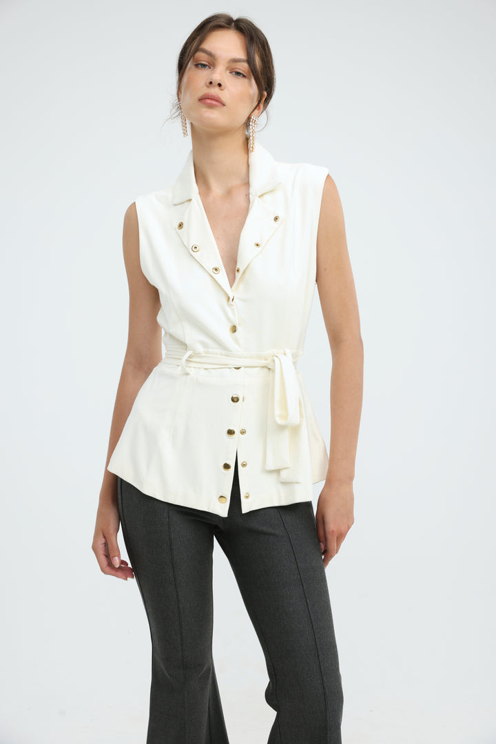 Clipboard Cream Vest