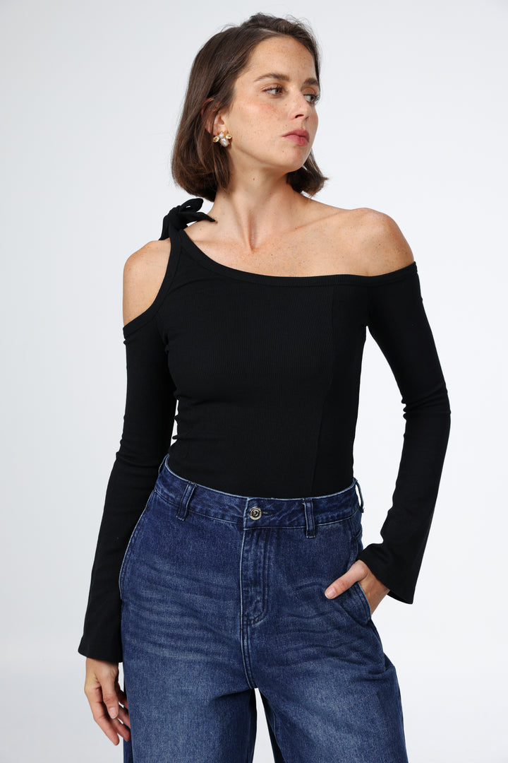 Tied Black Shirt