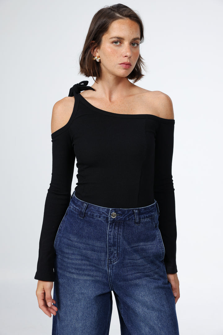 Tied Black Shirt