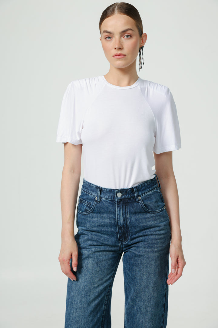 Trust White Padded T-Shirt
