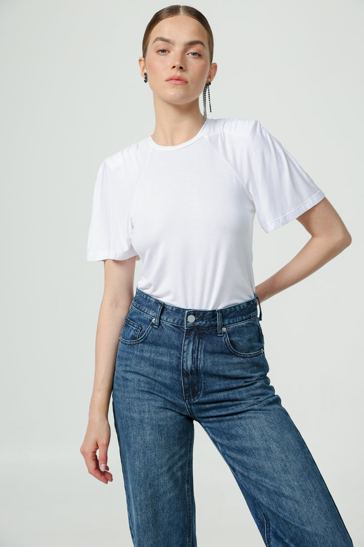 Trust White Padded T-Shirt