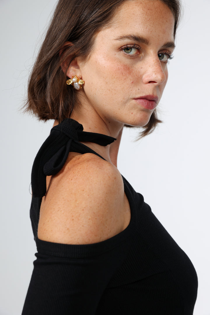 Tied Black Shirt