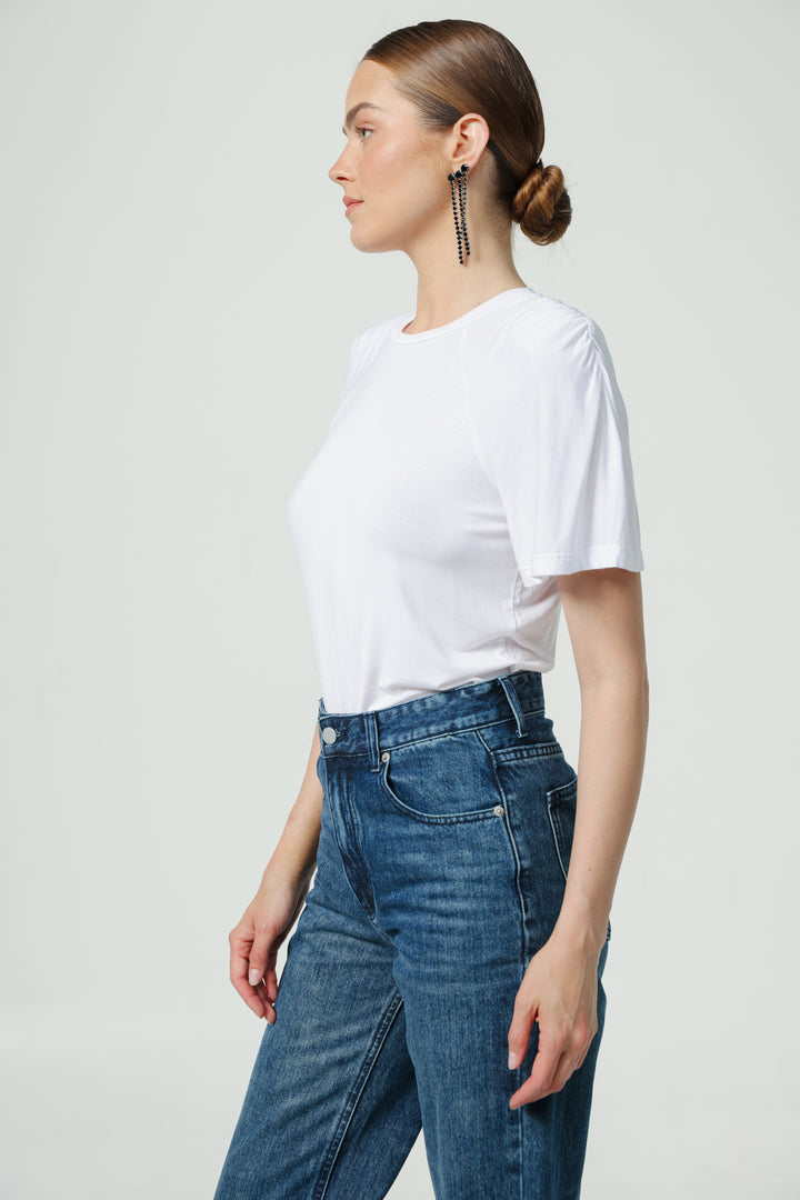 Trust White Padded T-Shirt