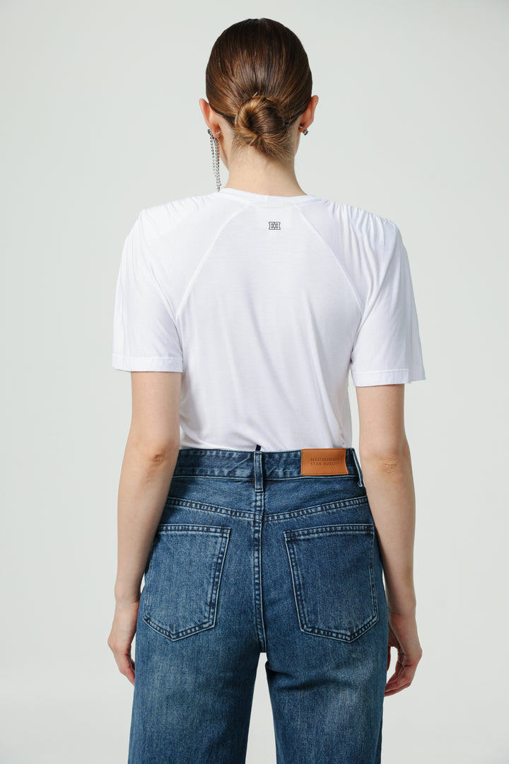 Trust White Padded T-Shirt