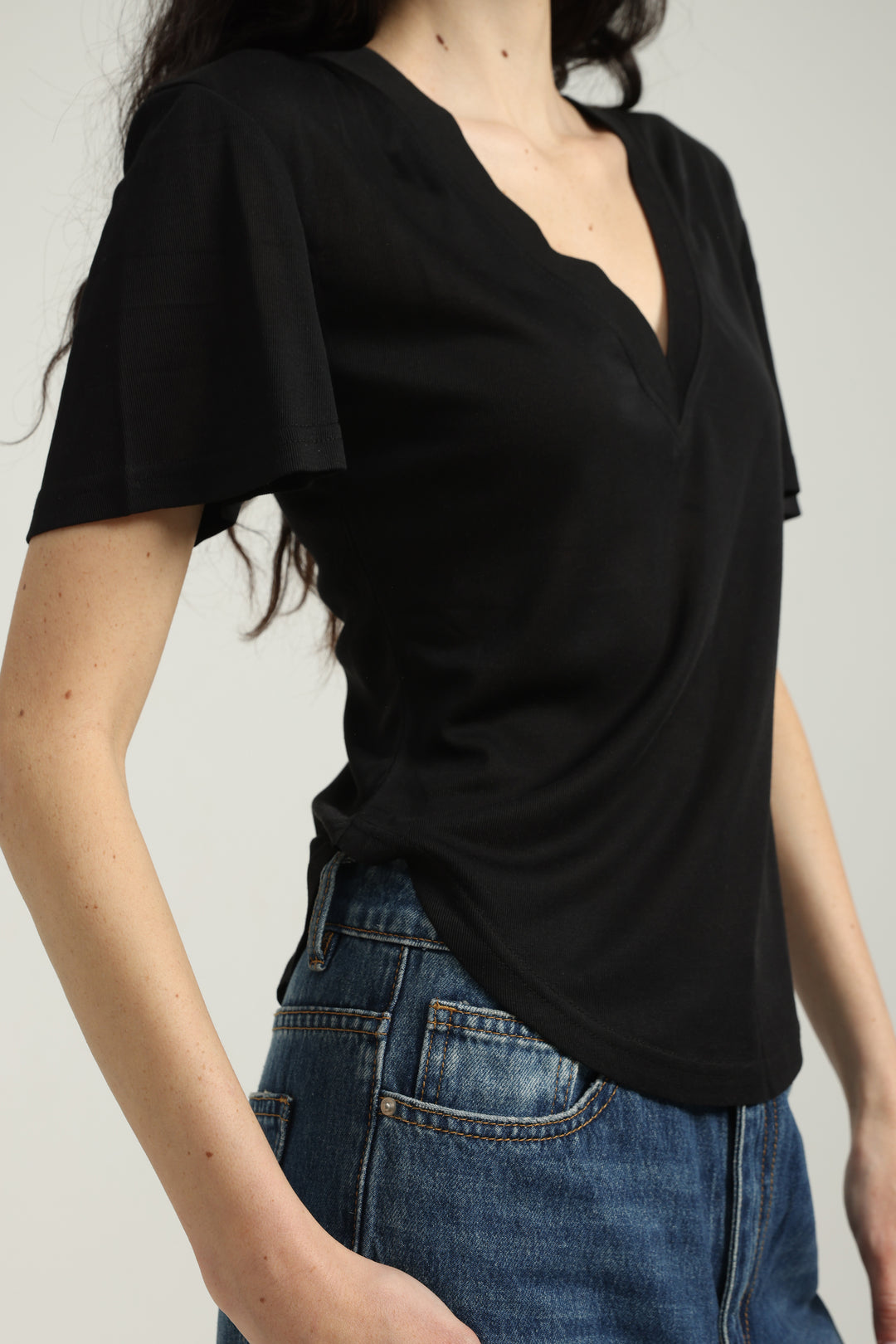 Clean23 Black V T-Shirt