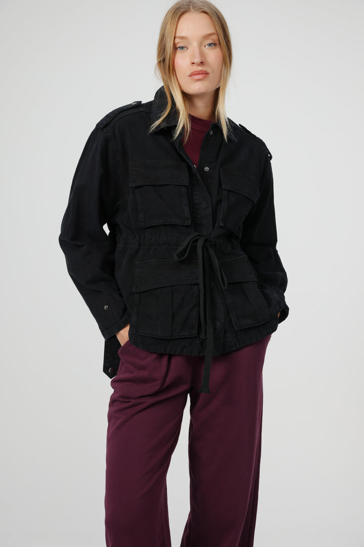 Hackney Black Denim Jacket