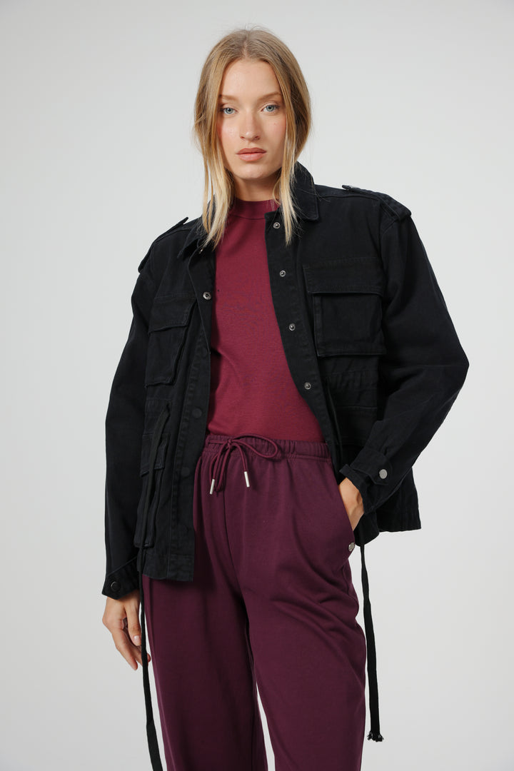 Hackney Black Denim Jacket