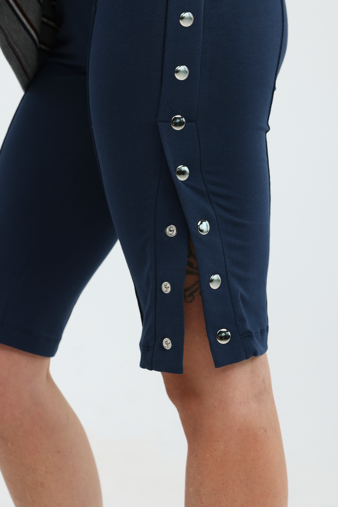 Snaps Navy Leggings