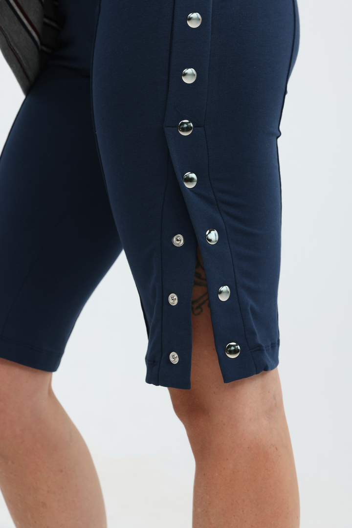 Snaps Navy Leggings