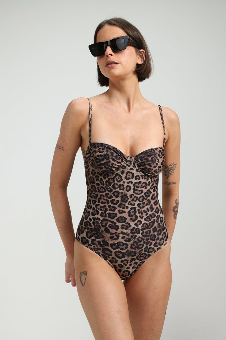 Expressionism Leopard Swimsuit