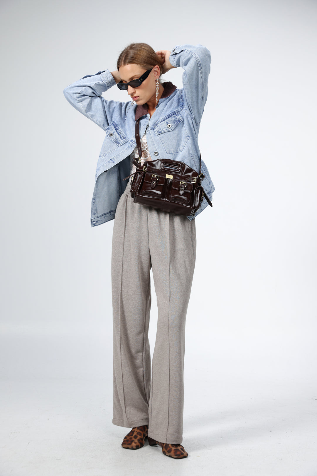 תיק צד עור בצבע חום לנשים Soul Brown Leather Bag 