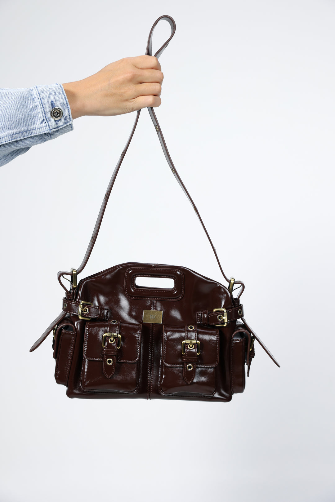 תיק עור בצבע חום עם פריטים מוזהבים Soul Brown Leather Bag 