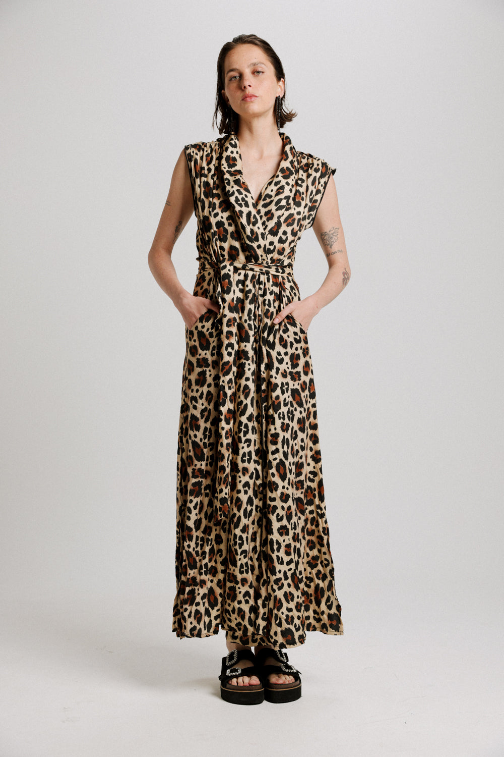Wrap Leopard Dress