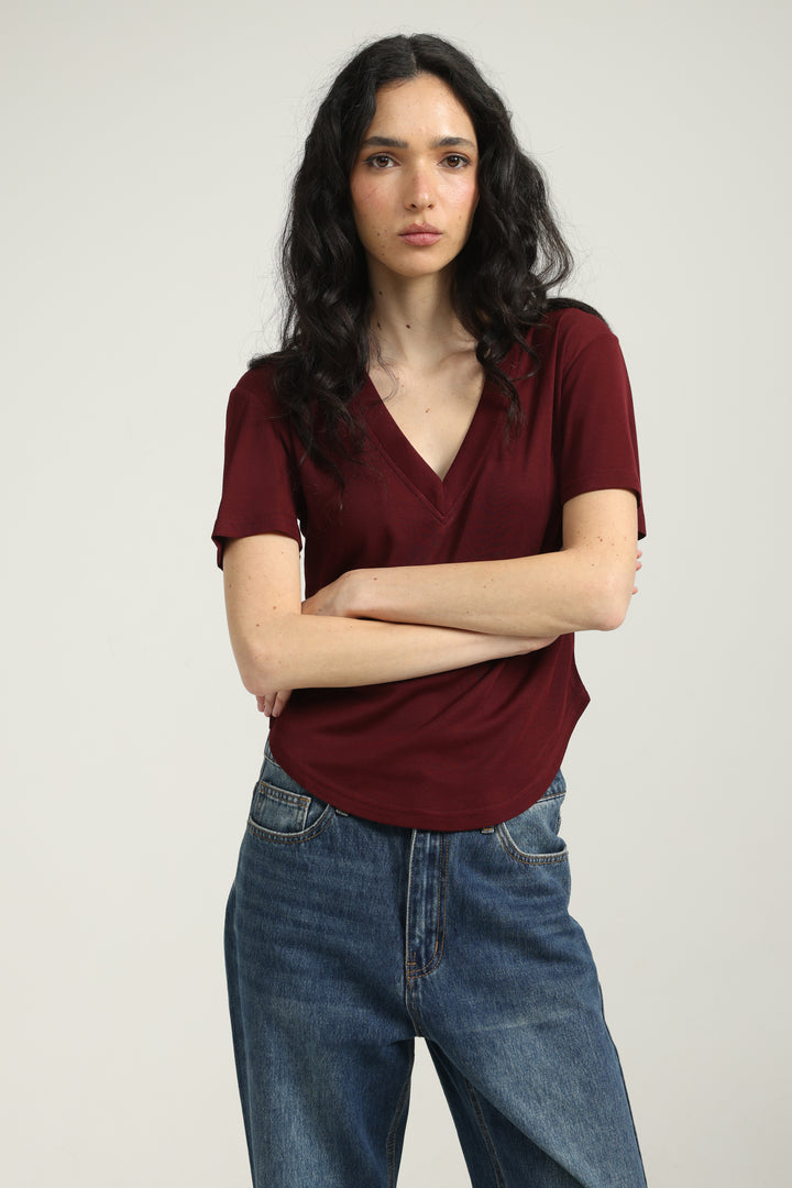 Clean23 Wine V T-Shirt