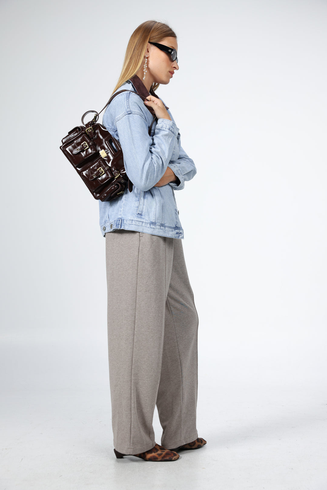 תיק צד יוקרתי מעור לאישה Soul Brown Leather Bag 