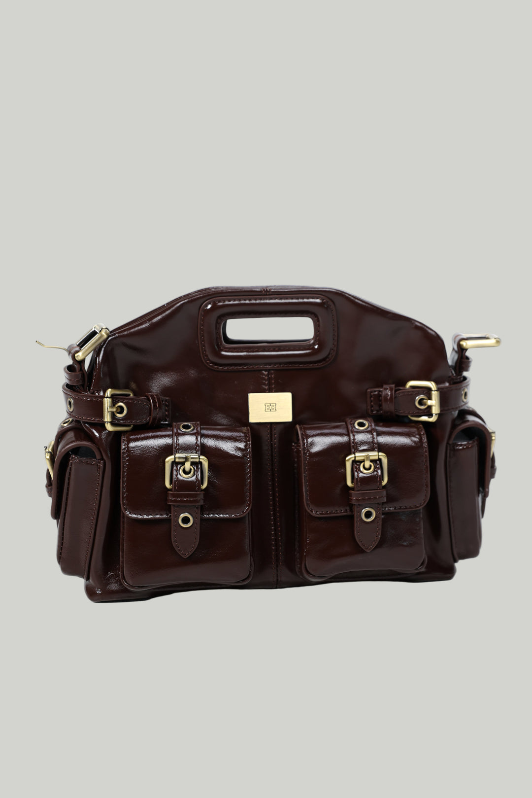 תיק עור יוקרתי עם כיסים מרובים ופריטי זהב Soul Brown Leather Bag 