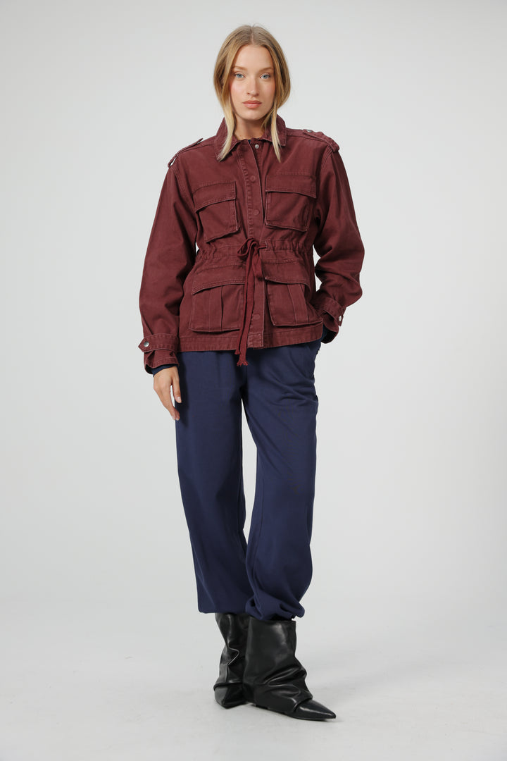 Hackney Wine Denim Jacket