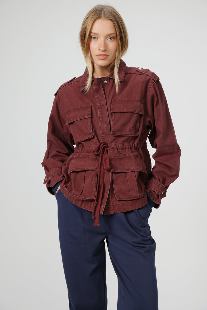 Hackney Wine Denim Jacket