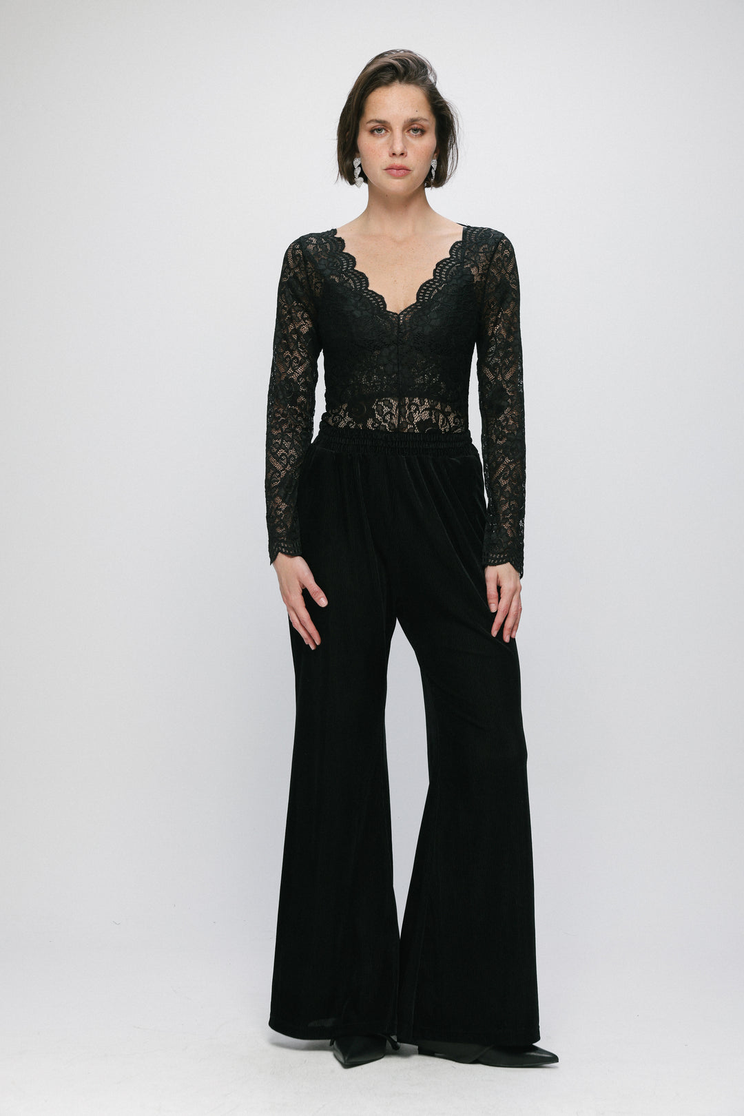 Midnight Black Lace Bodysuit
