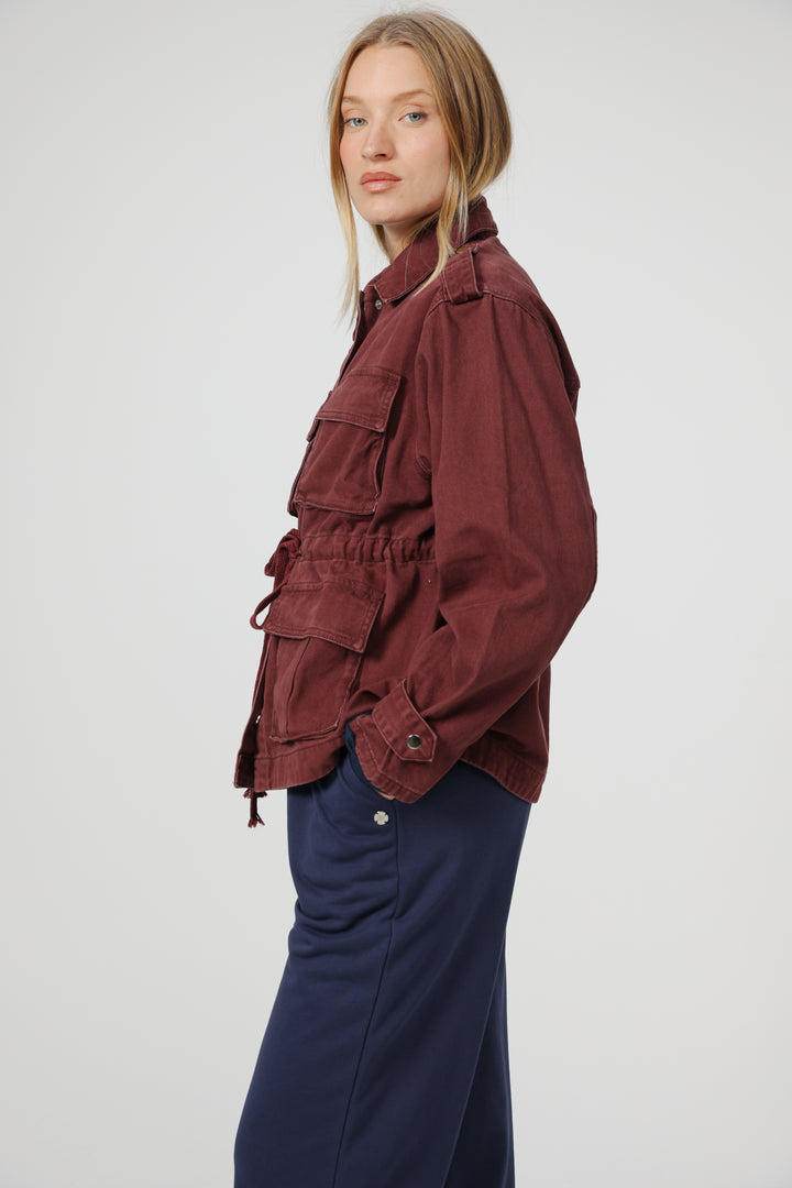 Hackney Wine Denim Jacket