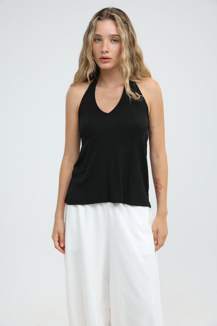Clean58 Black Halter Tank