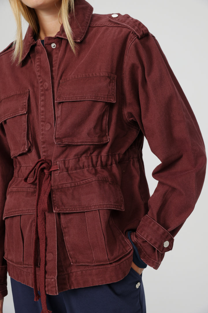 Hackney Wine Denim Jacket