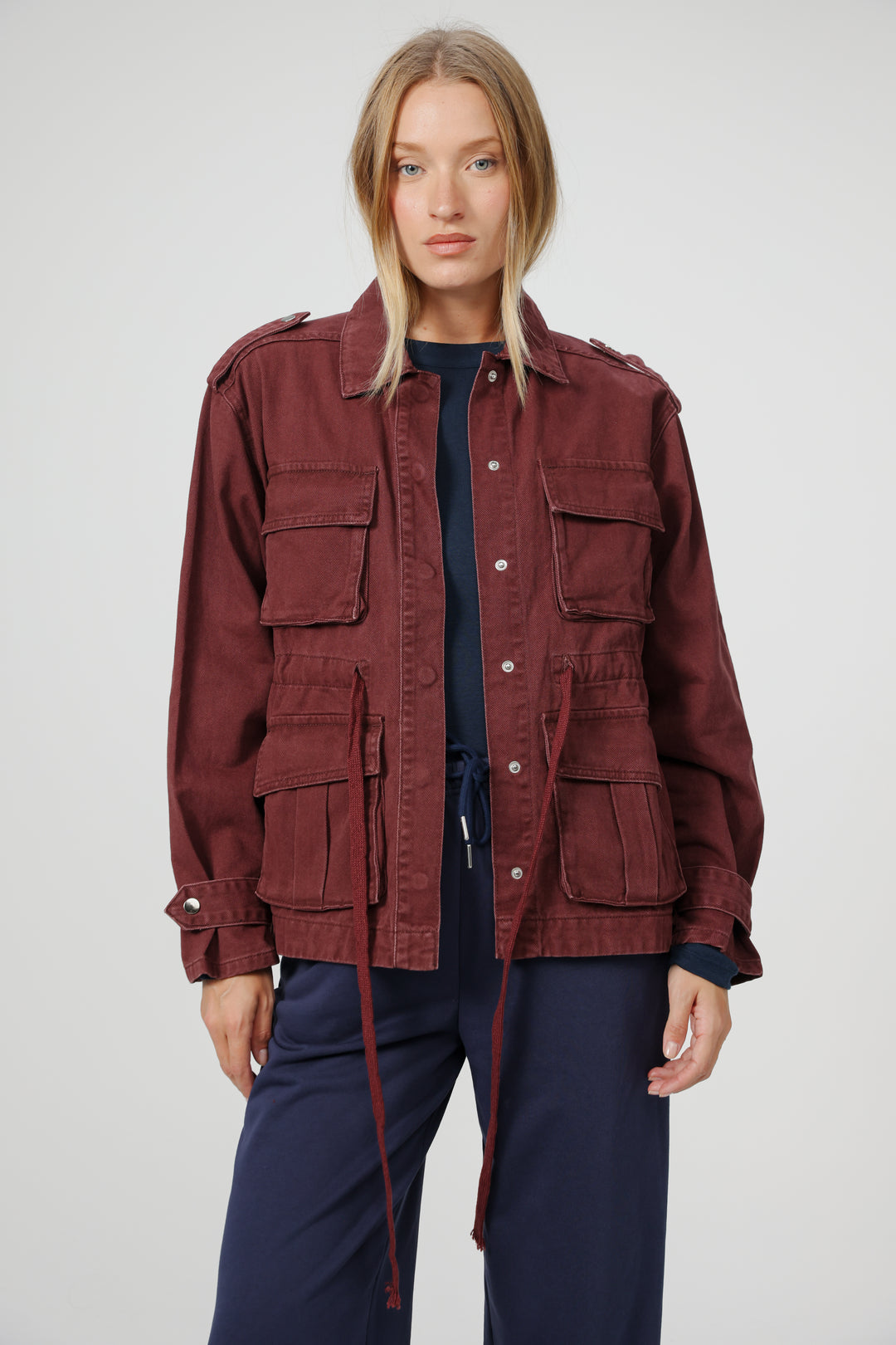 Hackney Wine Denim Jacket