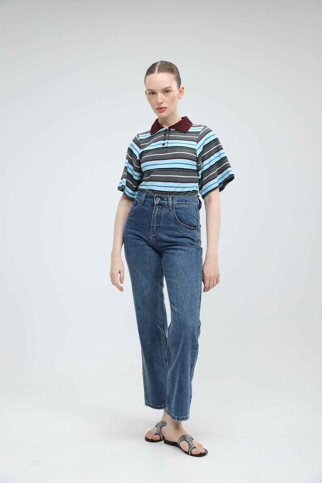 Sweet Blue Striped Polo