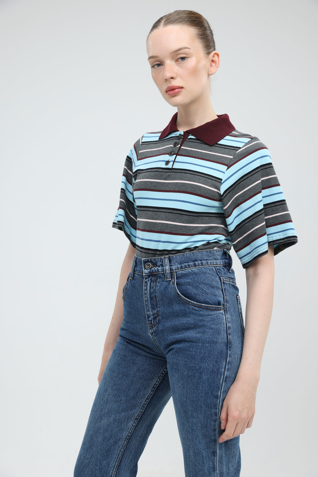 Sweet Blue Striped Polo
