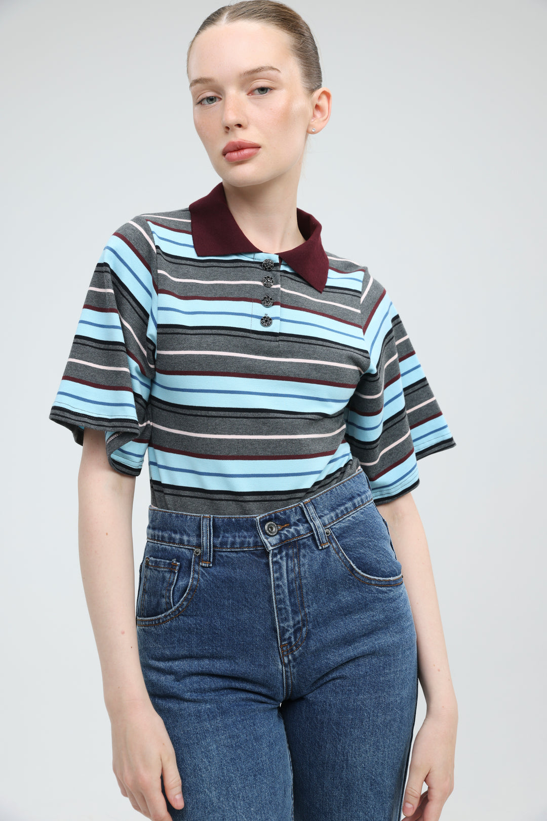Sweet Blue Striped Polo