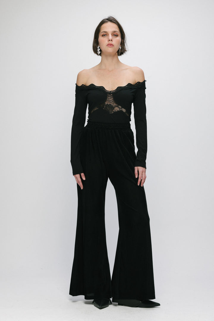Starlit Black Off Shoulder Top