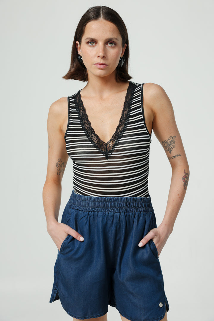 Season Striped Bodysuit