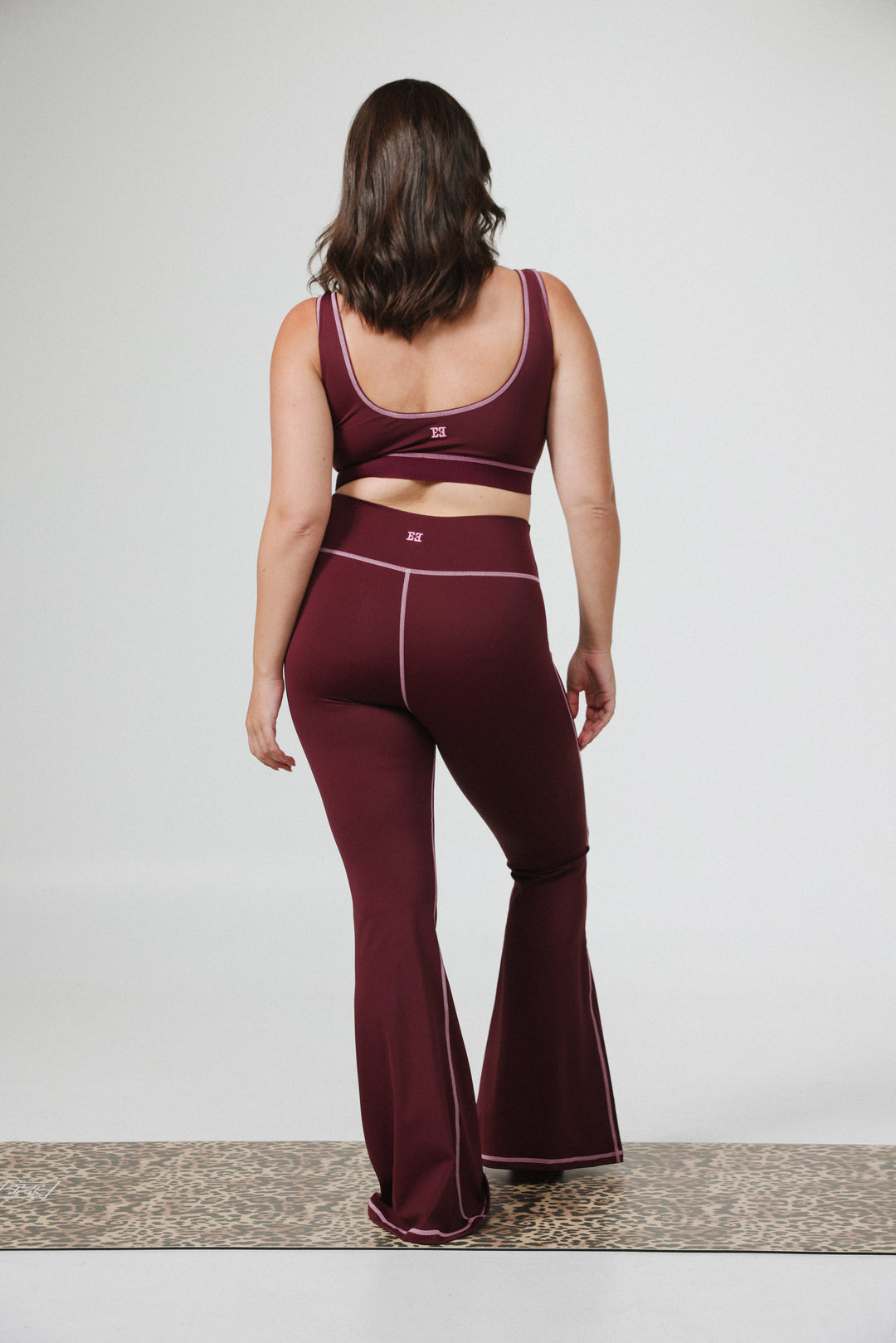 Hershko Navy Flared Leggings