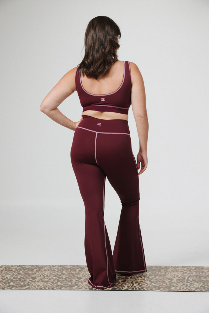 Hershko Leopard Flared Leggings