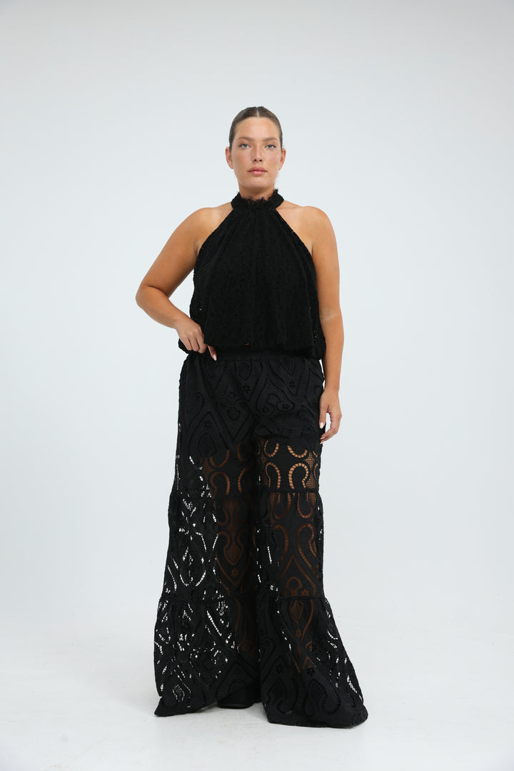 Echo Black Halter Tank