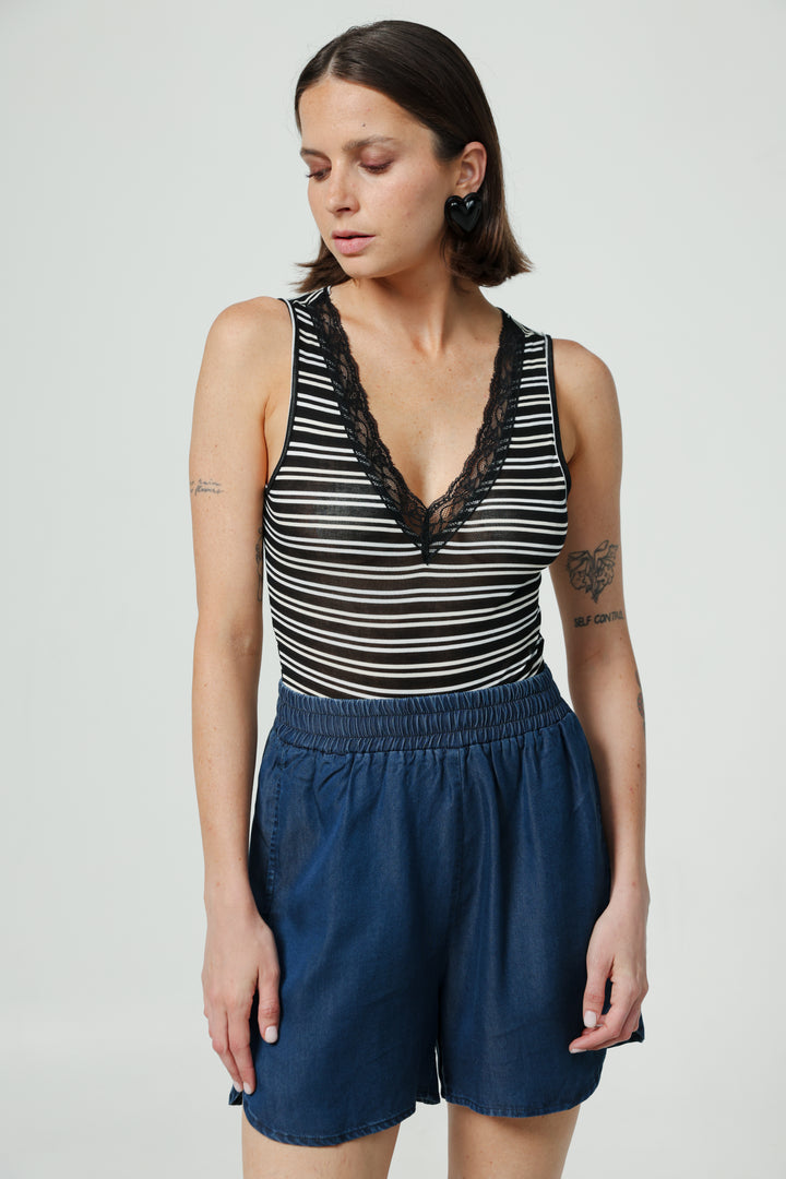 Season Striped Bodysuit