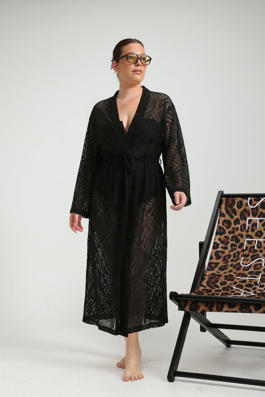 Lacy Wine Kimono