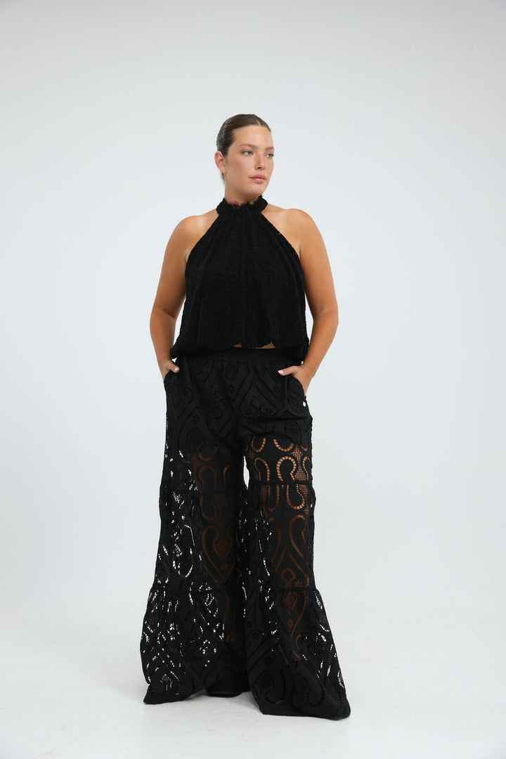 Echo Black Halter Tank