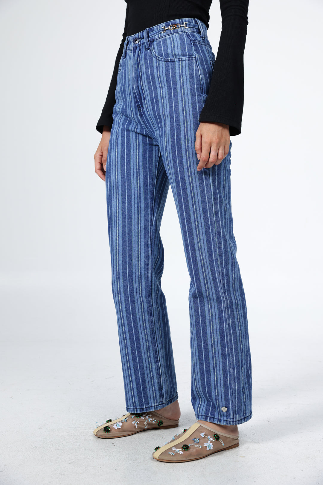 T Star Blue Striped Denim