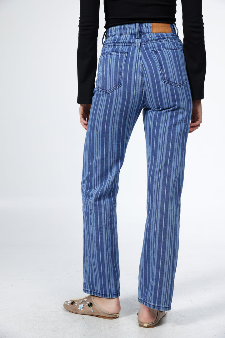 T Star Blue Striped Denim