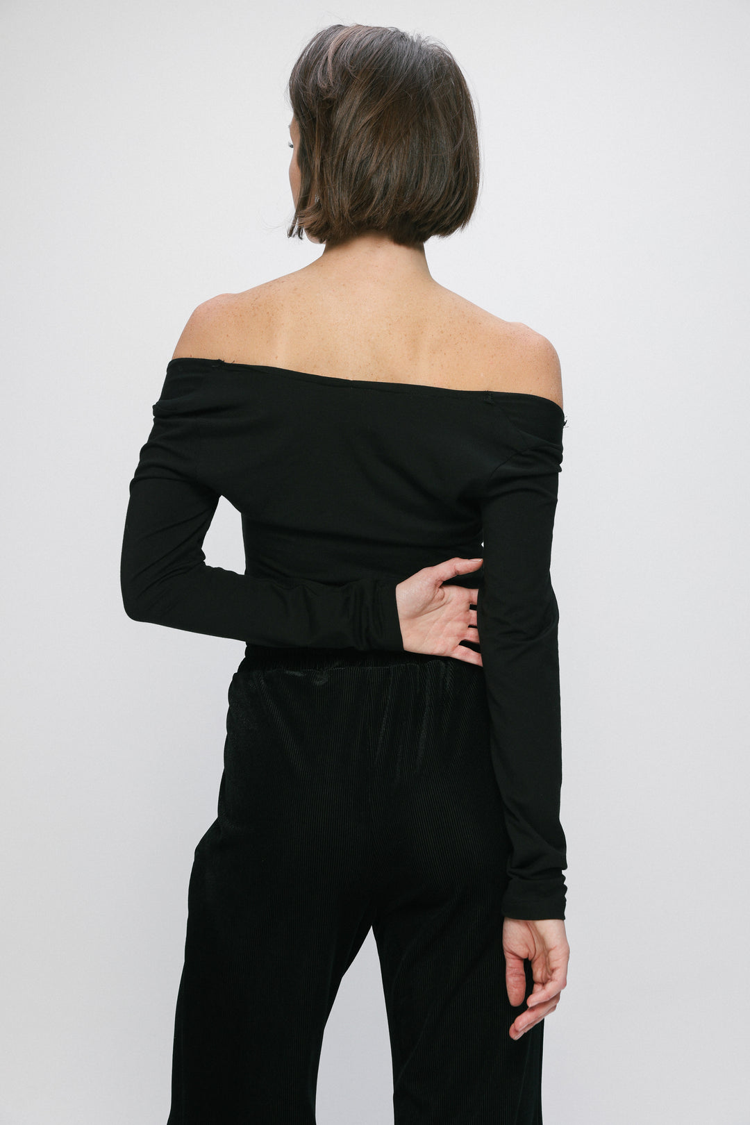 Starlit Black Off Shoulder Top